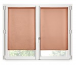 Paire de Rideaux Voile brise bise 60 x 120 cm terracotta