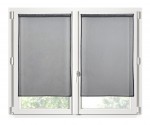 Paire de Rideaux Voile brise bise 60 x 160 cm anthracite