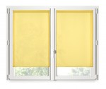 Paire de Rideaux Voile brise bise 60 x 160 cm jaune