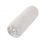 Drap Housse en Lin Lav 160 x 190 cm Blanc