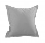 1 Taie d'oreiller coton uni 65 x 65 cm Alice gris perle