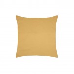 1 Taie d'oreiller percale de coton uni 63 x 63 cm Elysee moutarde