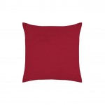 1 Taie d'oreiller percale de coton uni 63 x 63 cm Elysee rouge