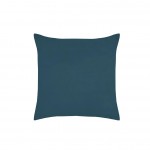 1 Taie d'oreiller percale de coton uni 63 x 63 cm Elysee petrole
