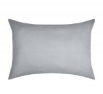 1 Taie d'oreiller coton uni 50 x 70 cm Edens gris clair
