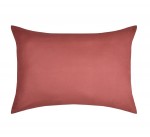 1 Taie d'oreiller coton uni 50 x 70 cm Edens rouge