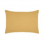 1 Taie d'oreiller percale de coton uni 50 x 70 cm Elysee moutarde