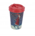 Mug de Voyage Ecologique en Bambou Pere noel
