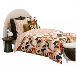 Housse couette + taie 220 x 240 cm Feuillage Aiden