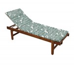 Coussin bain de soleil 60 x 180 cm Feuillage d'akita