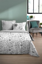 Housse de couette + taies Collection Black Flowers