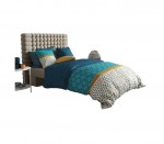 Housse couette + 2 taies 260 x 240 cm graphiques modernes