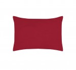 1 Taie d'oreiller percale de coton uni 50 x 70 cm Elysee rouge