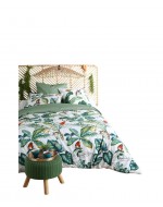 Housse de couette en percale de coton 220 x 240 cm Arupana exotique