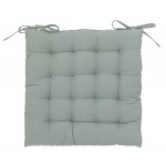 Assise de chaise matelasse coton 38 x 38 cm vert celadon