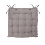 Assise de chaise matelasse coton 38 x 38 cm gris