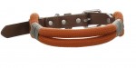 Chien Collier Athos Cognac L 45-55cm 20mm