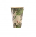 Verre motif plantes tropicales