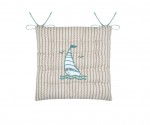Galette de chaise marine 38x38 cm Marin