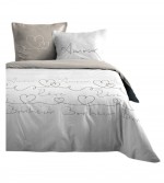 Housse de couette + taies 240x260cm Mot d'Amour