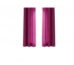 Paire de Rideaux Voile 60 x 120 cm Brise bise fuchsia