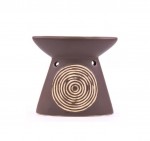 Br�leur � Huile en C�ramique Motif Cercles Concentriques