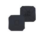 Coussin galette de chaise 4 rabats 40x40cm charbon chinee