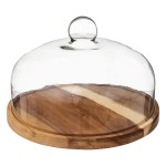 Cloche  Fromage ou de conservation en Verre avec Plateau
