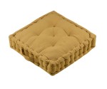 Coussin de sol en gaze de coton Pop color 45x45cm jaune
