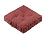 Coussin de sol en gaze de coton Pop color 45x45cm Terracotta