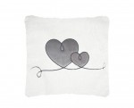 Coussin 45 x 45 cm sherpa coeur