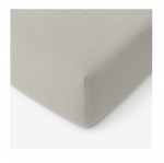 Drap-housse 180 x 200 cm Gaze de coton lav Gris clair