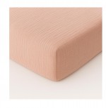 Drap-housse 140 x 190 cm Gaze de coton lav Rose