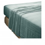 Drap plat double gaze de coton Gaia 240 x 300 cm Canard