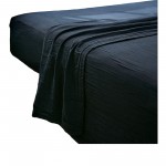 Drap plat double gaze de coton Gaia 240 x 300 cm Bleu marine