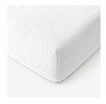 Drap-housse 140 x 190 cm Gaze de coton lav Blanc
