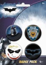 BATMAN The Dark Night Pack 4 Badges