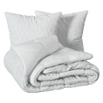 Housse couette + 2 taies 240 x 220 cm Jacquard geo