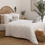 Housse couette + 2 taies Collection Jacquard rosace