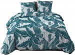 Housse de couette + taies microfibre Tropic feuillage
