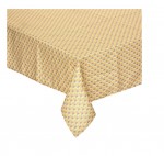 Nappe rectangulaire imprime motif ventail jaune et violet 140 x 240 cm