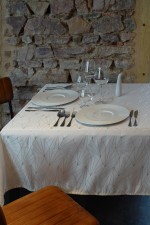 Nappe 145x240cm Facette blanc