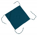 Coussin galette de chaise 4 rabats bleu canard 40x40cm