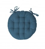 Galette de chaise ronde 38 cm bleu canard
