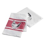Lot de 2 torchons Poule galinou