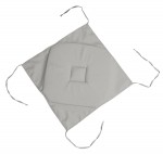 Coussin galette de chaise 4 rabats mastic 40x40cm