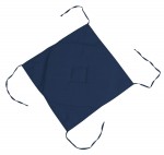 Coussin galette de chaise 4 rabats petrole 40x40cm