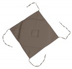 Coussin galette de chaise 4 rabats taupe 40x40cm