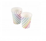 Set de 6 gobelets en carton Licorne arc en ciel