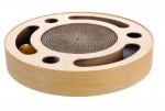 Jeu � gratter pour chat en carton rond et balles sonores 33 cm